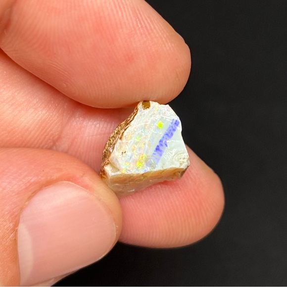 Very Colorful Zebra Striped Lambina Opal Specimen With Multicolored Bars - Picture 4 of 8